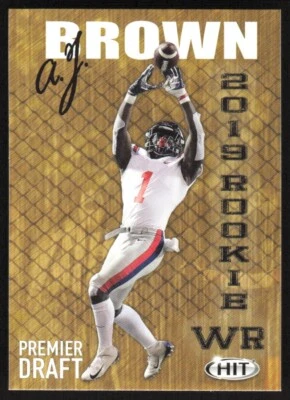 2019 SAGE HIT Rookie A.J. Brown RC #34 Ole Miss Rebels - Image 1 of 2