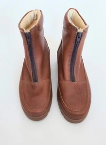 Hush Puppies Womens Size 7.5 Waterproof Sherpa Lined Zip Up Brown Boots - Picture 1 of 9