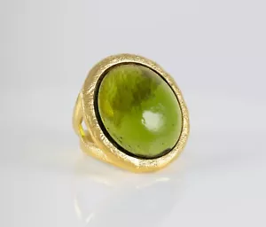 Anillo Tous en oro amarillo 18k con cristal verde - Imagen 1 de 13