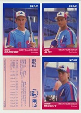 Partial set of 24/29 cards 1989 Star West Palm Beach Expos no late issues