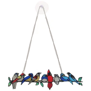 Sonnenfänger Ornamente Glas Sonnenfänger Buntglas Vögel Bilder hängend - Bild 1 von 12