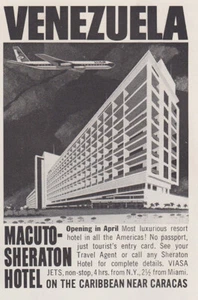 1963 Macuto Sheraton Hotel: Venezuela Vintage Druck Anzeige - Bild 1 von 1