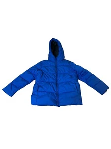 GAP Kids Boy's Blue Puffer Basic Winter Jacket Coat w/ Zipper & Hood Size L EUC - Picture 1 of 6