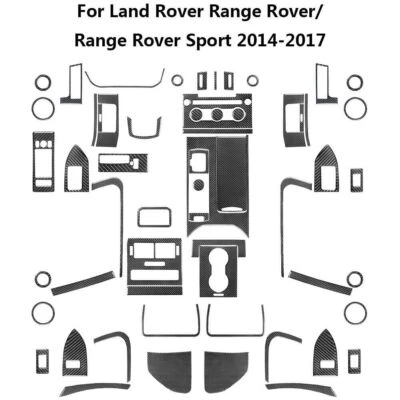 Kit de cubierta interior completo de fibra de carbono 57 piezas para Land Rover Range Rover Foto 1 de 4