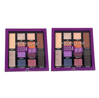 Lote de 2 sombras de ojos Maybelline New York Soda Pop paleta de 12 tonos #110 Foto 1 de 2