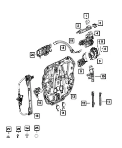 Manija de puerta exterior izquierda original Mopar 68307269AE - Imagen 1 de 8
