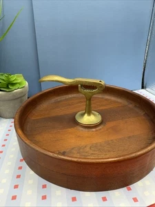 Vtg MCM Ernest Sohn Siamese Teak Butcher Block Nutcracker Bowl Danish Modern - Picture 1 of 10