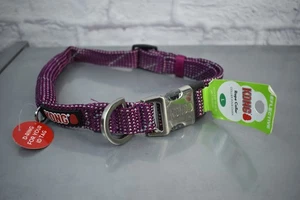 Collar de perro KONG L (19-26 pulgadas) cuerda púrpura reflectante NUEVO - Imagen 1 de 4