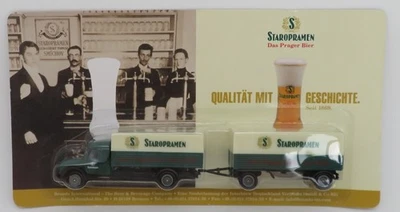 GRELL HO 1/87 Rimorchio Camion Magirus Sirius Birra STAROPRAMEN In Scatola - Immagine 1 di 4
