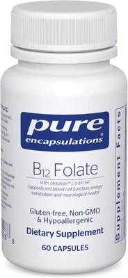 Pure Encapsulations B12 Folato - Suplemento energético hasta 60 unidades (paquete de 1)  Foto 1 de 4