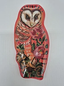 Anthropologie Nathalie Lete Eule Wald bezauberndes Tablett - Bild 1 von 3