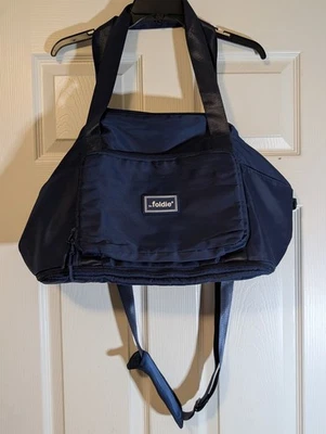 NEW The Foldie Original Travel Expandable Foldable Tote Bag Navy B Carry On 40L  - Image 1 of 4