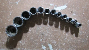 Excelente juego de enchufes poco profundos estándar británico de 12 piezas a presión de 3/8" - Imagen 1 de 10