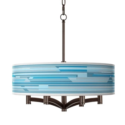 Araña colgante Urban Stripes Ava de bronce de 6 luces Foto 1 de 4