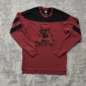 47 Brand Herren Alabama purpurrot Tide lang Schlaf Rundhalsausschnitt Sweatshirt Größe Small - Bild 1 von 6