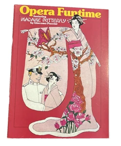 Opera Funtime MADAME BUTTERFLY 1979 Coloring Puzzle Games Book by Puccini NEW - Picture 1 of 11