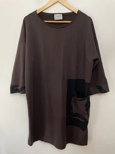 Chalet Et Ceci Tarian Baumwollmischung Kleid braun Taschen Lagenlook Boho Damen L - Bild 1 von 9