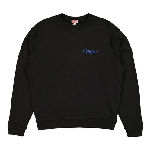 Felpa Kenzo in pile con stampa logo sul retro floreale nera 5SW425 4MF 99J 50503758