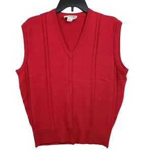Chaleco suéter rojo tejido de colección Sansabelt mezcla deportiva para hombre talla M abuelo - Imagen 1 de 4