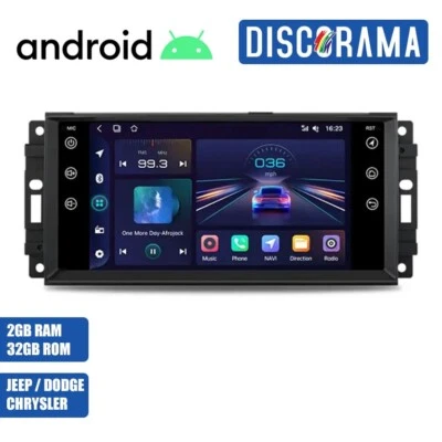 AUTORADIO ANDROID JEEP DODGE CHRYSLER 2006-2015 STEREO AUTO TOUCH 7" WIFI - Immagine 1 di 4