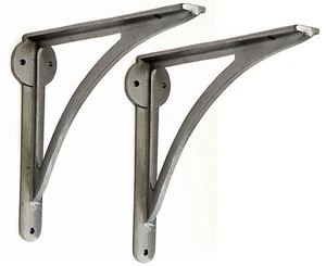 Pair Cast Iron Victorian Ironbridge Shelf Brackets - Simple Wall Arch 8" / 21cm - Picture 1 of 4