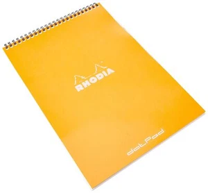 Rhodia A4 Orange Blank Notepad Wirebound Micro Perforated Sheets - Picture 1 of 5