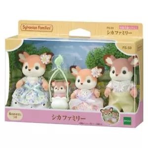 Sylvanian Families Deer Family Set Bambola Calico Critters Epoca Giappone 2024 FS-53 - Foto 1 di 2