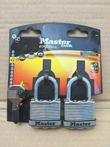 2 X MASTERLOCK 45MM PADLOCKS M1T KEYED ALIKE NEW - Picture 1 of 1