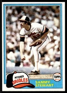 1981 Topps Sammy Stewart Baltimore Orioles #262