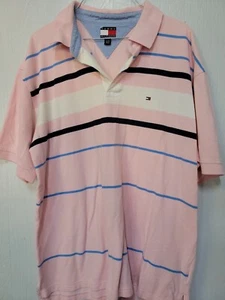 Tommy Hilfiger Polo Adulto XL Extra Grande Rosa Informal Exterior Algodón Para Hombres - Imagen 1 de 4