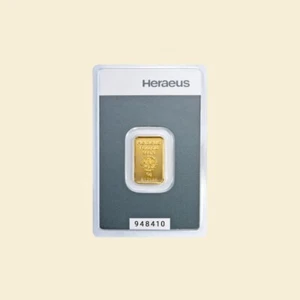 Goldbarren 5g "Kinebar" Heraeus im Blister 999.9 Feingold *Gewerbliche Neuware* - Bild 1 von 2