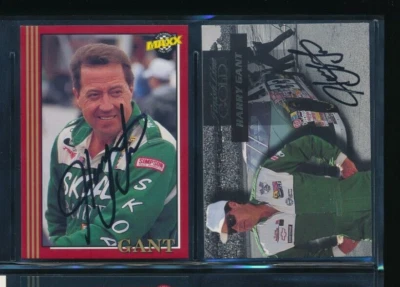 Lot (2) Harry Gant 1992 Maxx 1994 Finish Line Gold Signed Autograph (GJ51) SWSW6 - Image 1 of 2