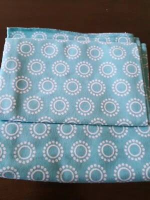 Just One Year by Carter's Baby Receiving Blanket aqya blue circles Dots New  - Image 1 of 4