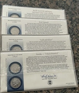 2000,2001,2005,2007 US Mint First Day Issue State Quarter Coin Set Sealed - Picture 1 of 5