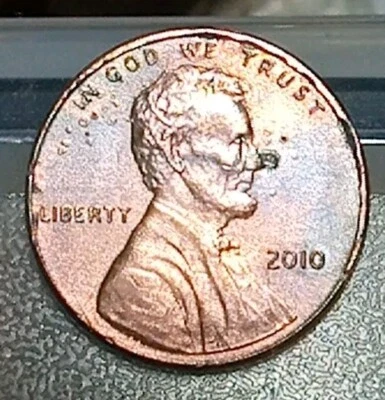 2010 Lincoln Cent Error "CLOWN ABE" DDO/EAR TONED GAS BUBBLES & MORE SEE PICS - Image 1 of 4