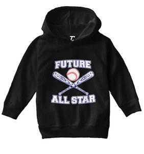Future All Star - Baseball Bat Ball Sports Summer Toddler/Youth Hoodie - Picture 1 of 12