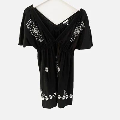 Boston Propio Debbie Katz Cubrir Bordado Playa Nadar Cubrir Talla Mediana Foto 1 de 4