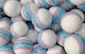 12 TaylorMade Tour Response Golf Balls - Blue/Pink Stripes - 4A/5A - Picture 1 of 1