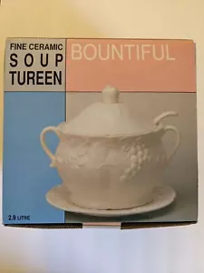 BOUNTIFUL SOUP TUREEN FINE CERAMIC - Picture 1 of 1