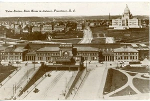 Postal Providence RI Union Station State House publicada 1909 antigua - Imagen 1 de 2