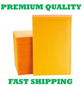 KRAFT BUBBLE MAILERS MAILING SHIPPING PADDED BAGS SELF SEAL ENVELOPES ANY SIZE - Picture 1 of 5