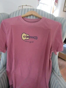 NWT LIFE IS GOOD MEN S/S CRUSHER TEE "SIMPLE GUITAR "... FOR YOUR MUSICIAN (S) - Picture 1 of 3
