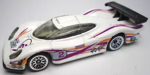 Porsche 911 GT3 1999 Hot Wheels -98 #2 blanco 3" diecast coche de carreras con rojo y naranja - Imagen 1 de 6