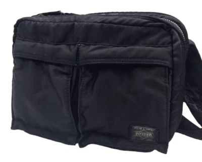 YOSHIDA PORTER Tanker Shoulder Bag S Black Pouch Used Japan Free Shipping Foto 1 de 4