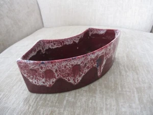 Gonder Magenta Foam Drip Glaze Curved Planter Bowl - Picture 1 of 12