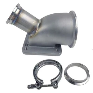 3" V-Band Turbo Elbow T3/T4 90 Degree W/ 38mm MVS Wastegate Flange & Clamp Kit - Bild 1 von 18