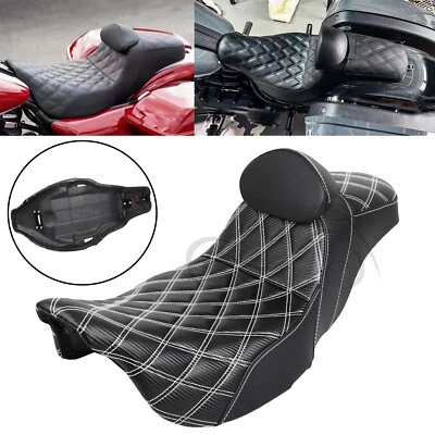 2-UP Driver Rear Seat w/ Backrest For Harley Electra Glide Classic Ultra Limited - Изображение 1 из 4