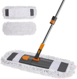Dust Mop for Floor Cleaning, Microfiber Floor Mop with 2 Washable Pads, Height A - Picture 1 of 6