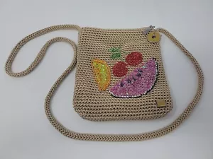 The Sak Crocheted Beaded Crossbody Bag Purse Crochet Knit Boho Multicolor - Picture 1 of 10