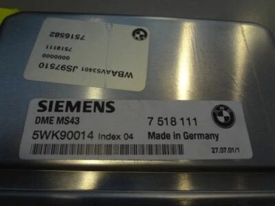 01 02 03 MOTOR BMW 330CI ECM ELEC UNIDAD DE CONT ECU XI AWD HASTA 2/03 Foto 1 de 4